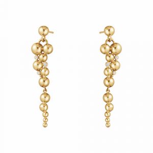 Eleganta örhängen i guld